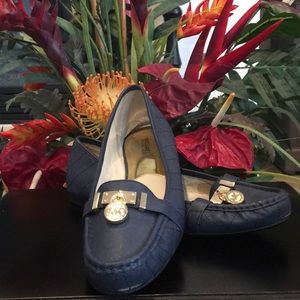 Michael Kors Navy Blue Quilted flats